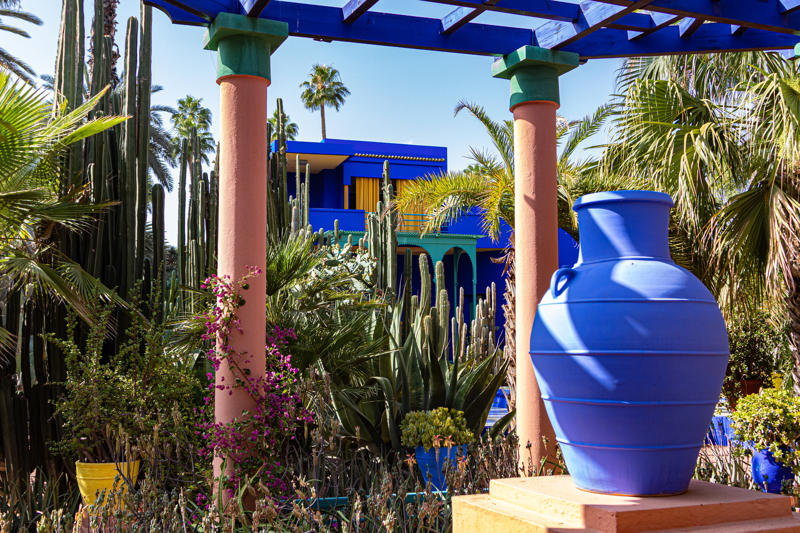 blue pot giardino majorelle