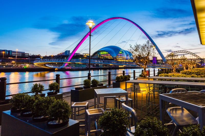 Newcastle sul fiume Tyne visuale panoramica