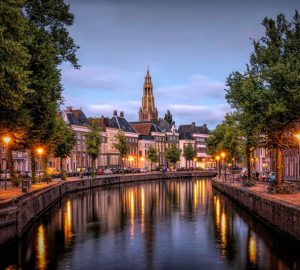 Groningen al tramonto