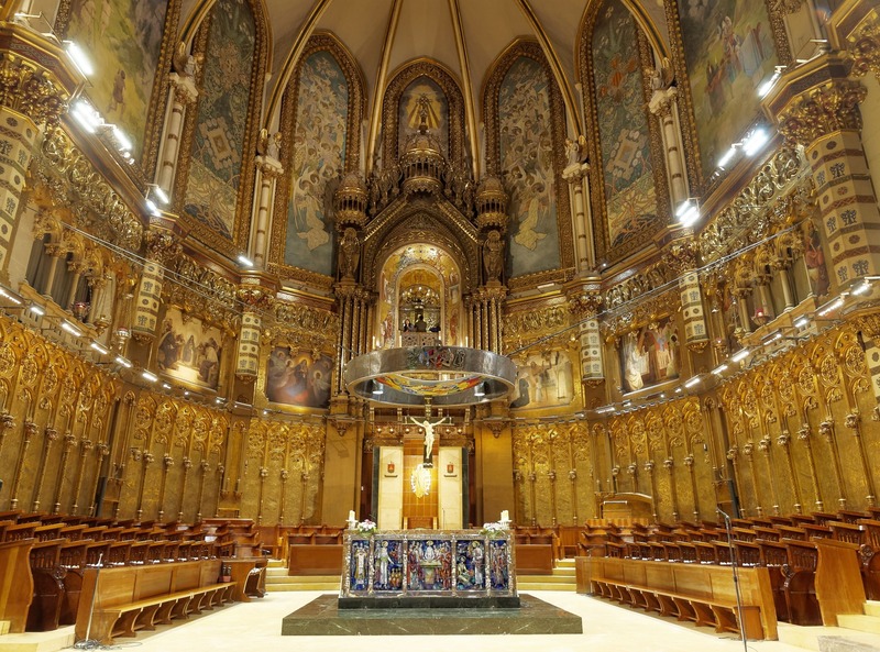 interno basilica del Monastero di Monserrat