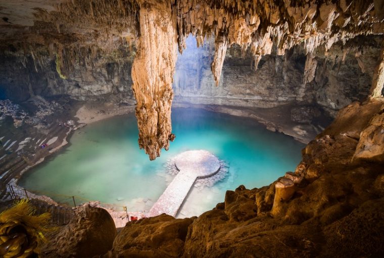 cenote suytun vista dall'alto