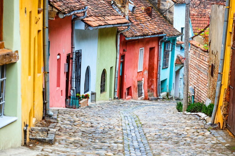 Sighisoara case colorate