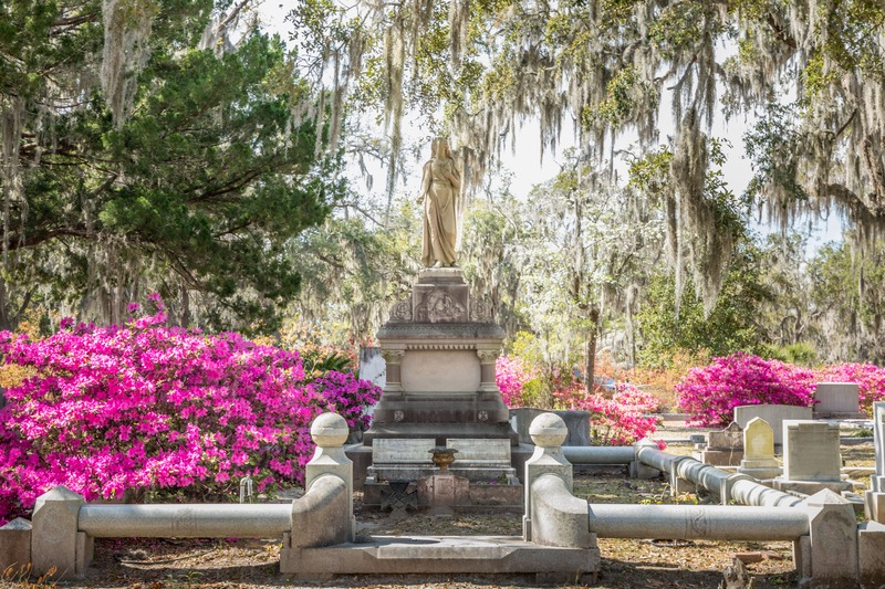 Bonaventure Cemetery, fiori e statua