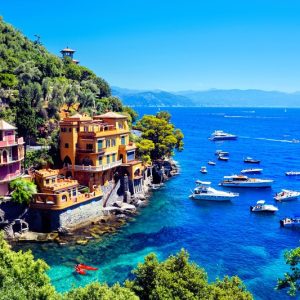 Passeggiata dei Baci -vista su Portofino
